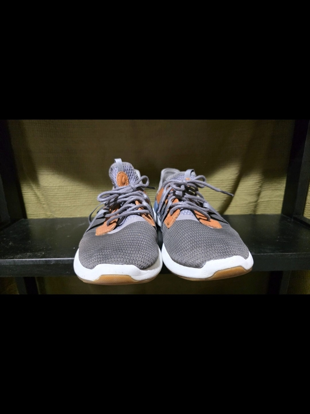 OluKai Men's Gray and Orange Lightweight Sneakers